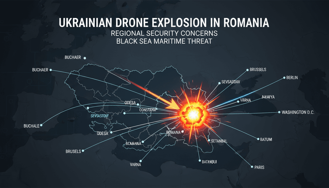 Ukrainian maritime drone explosion in Constanta port, Romania