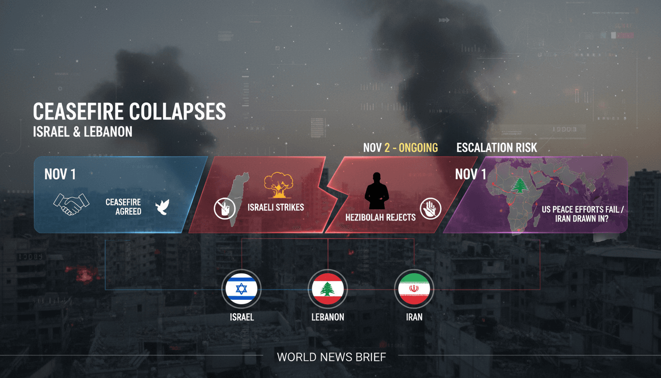 Ceasefire between Israel and Lebanon collapses amid ongoing military strikes