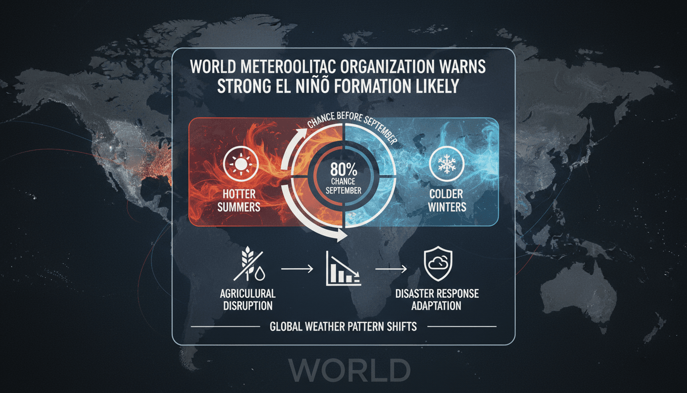 World Meteorological Organization warns of strong El Niño formation this year