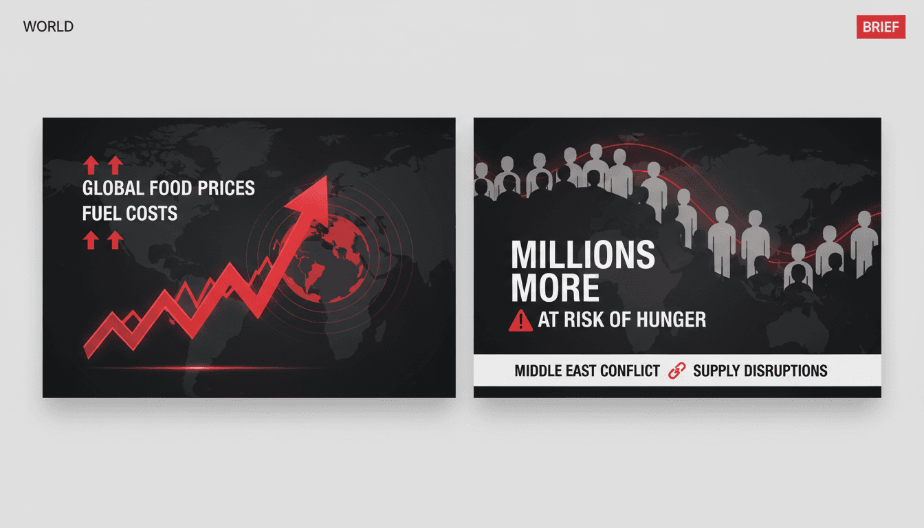 A visual representation of the impact of the Middle East conflict on global food security.