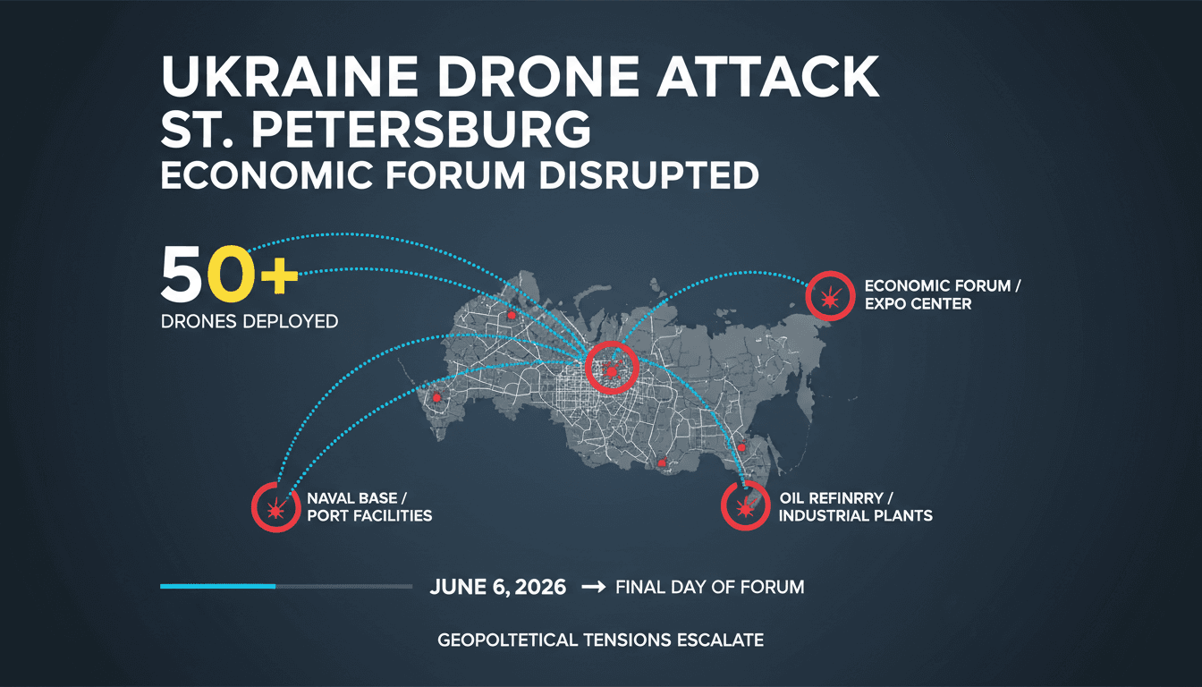 Ukraine Conducts Drone Attack on St. Petersburg Amid Economic Forum