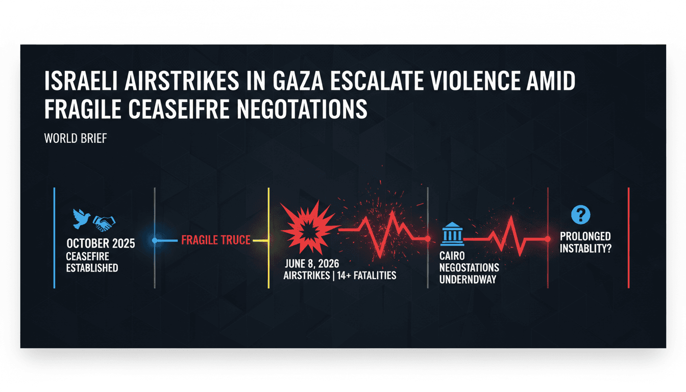 Israeli airstrikes in Gaza during fragile ceasefire negotiations