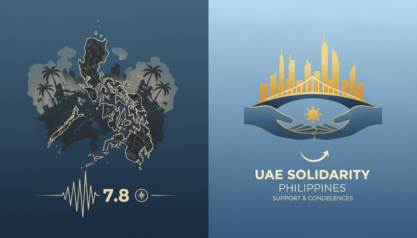 UAE government expresses solidarity with the Philippines after a major earthquake.