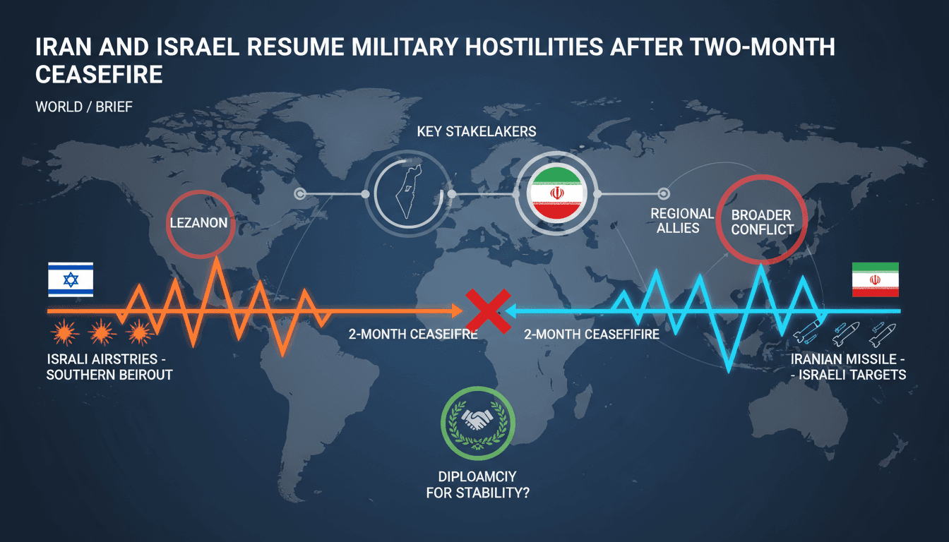 Map highlighting military exchanges between Iran and Israel