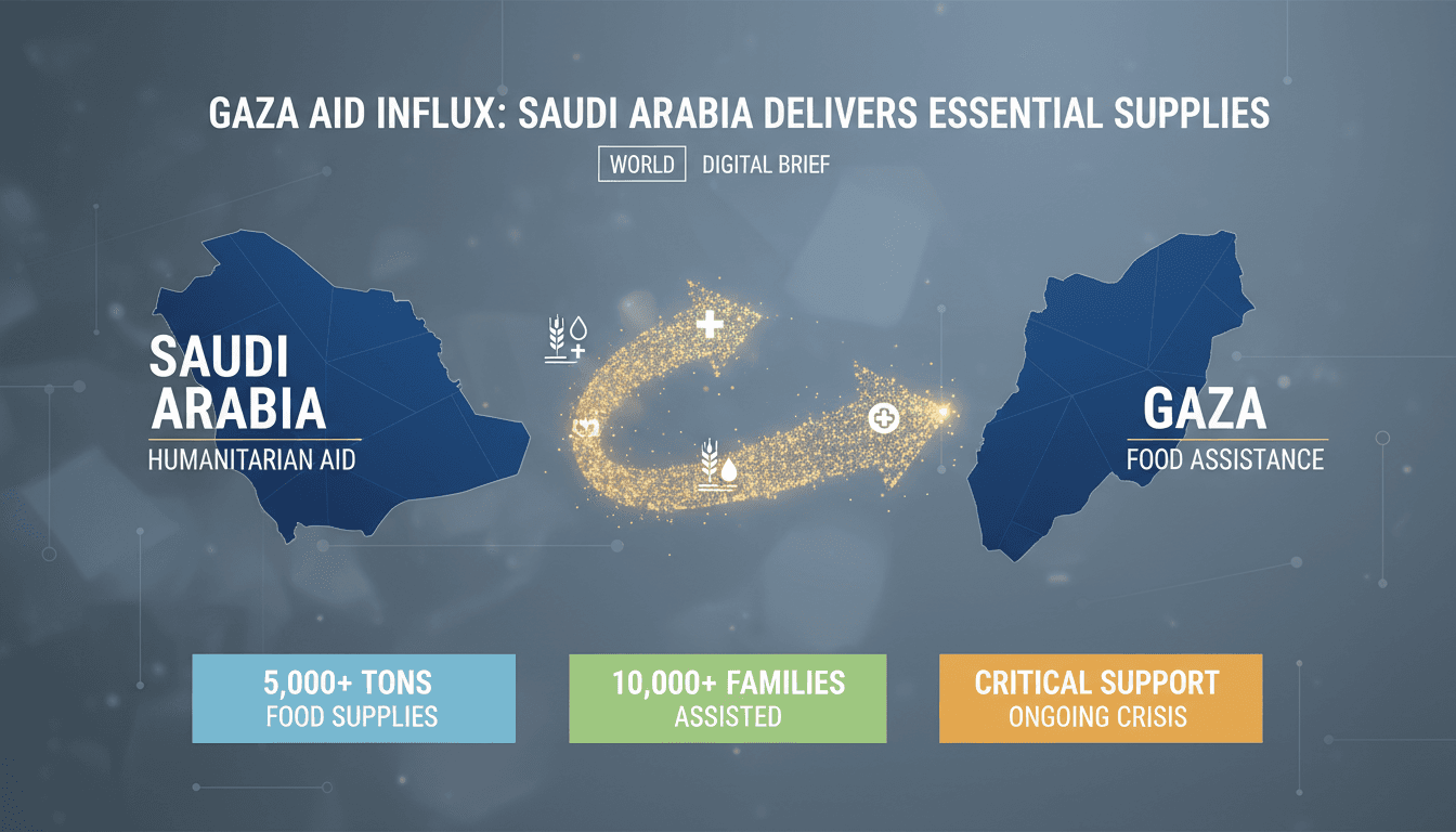 Saudi Arabia delivers humanitarian aid convoy to Gaza amid ongoing crisis
