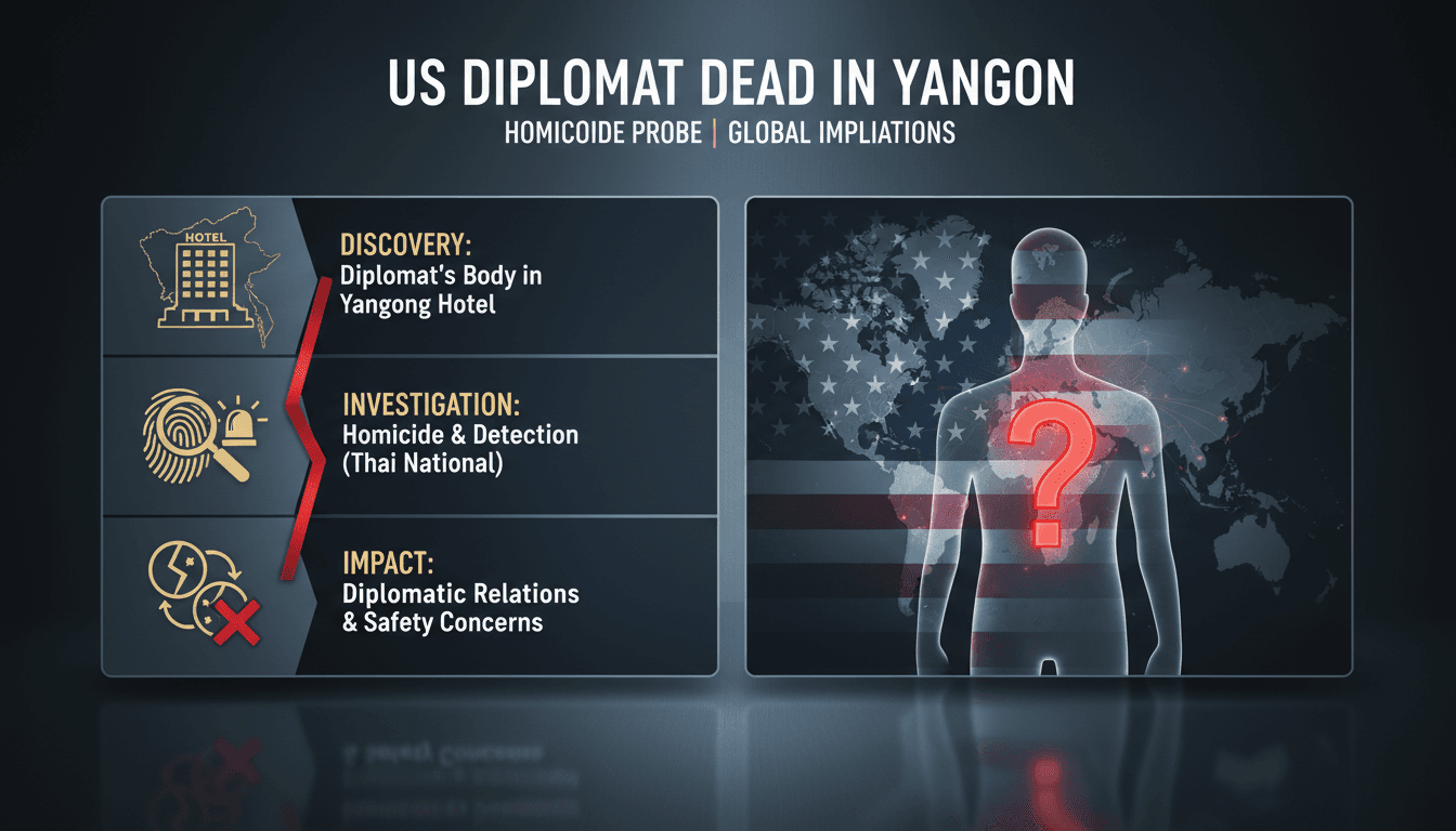 US diplomat found dead in Yangon hotel, prompting investigation