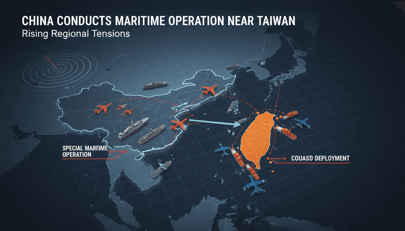 China conducts maritime operation near Taiwan amid rising regional tensions