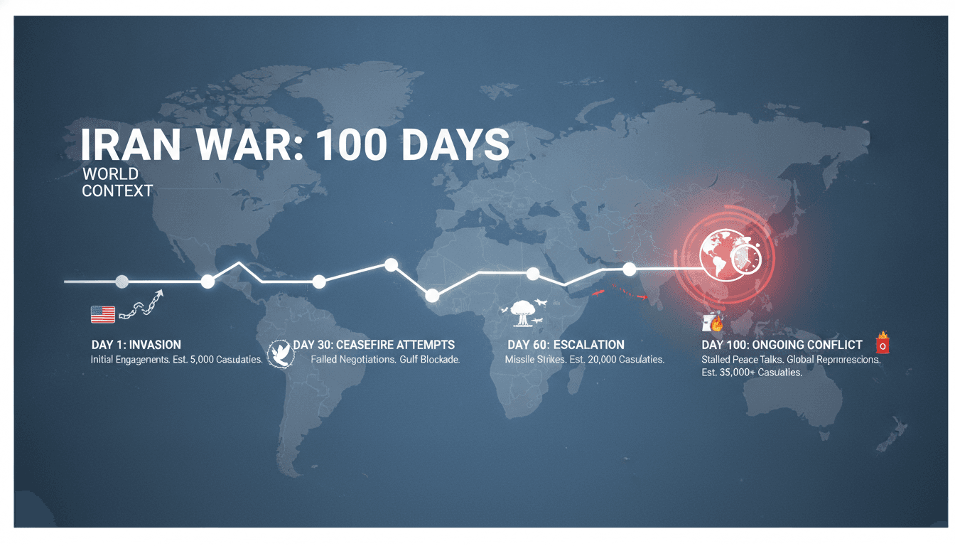 Iran War Reaches 100 Days with Ongoing Military Engagements and Stalled Peace Talks