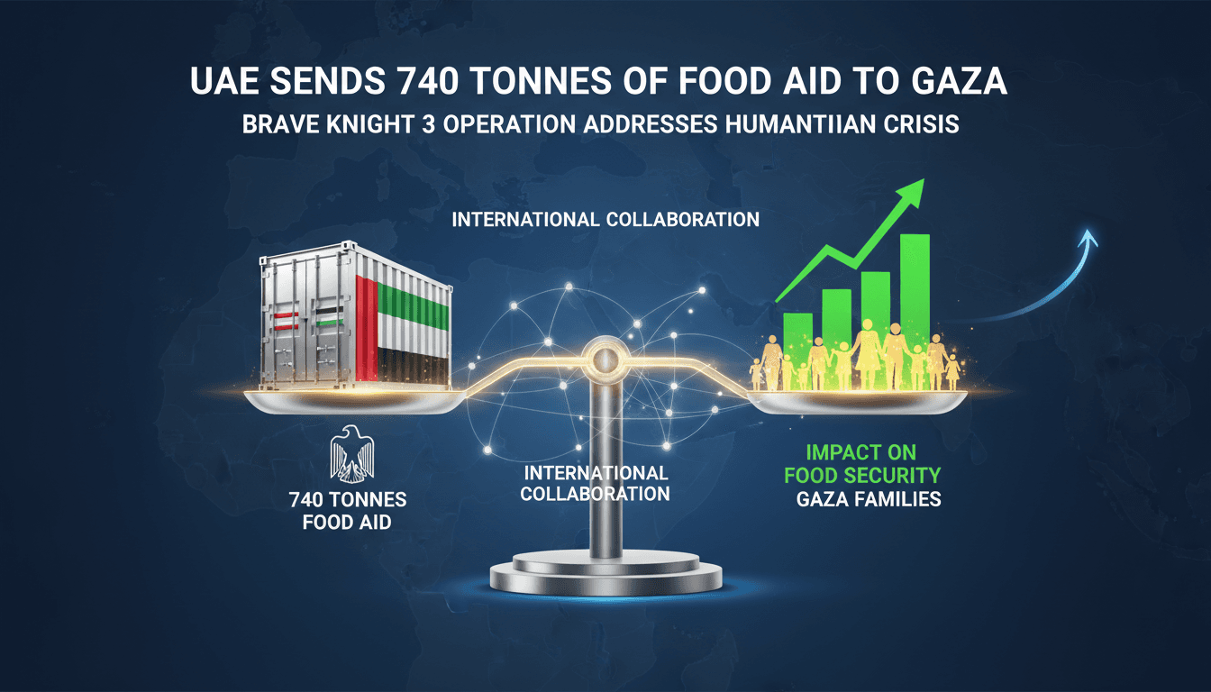 UAE aid convoys delivering food supplies to Gaza