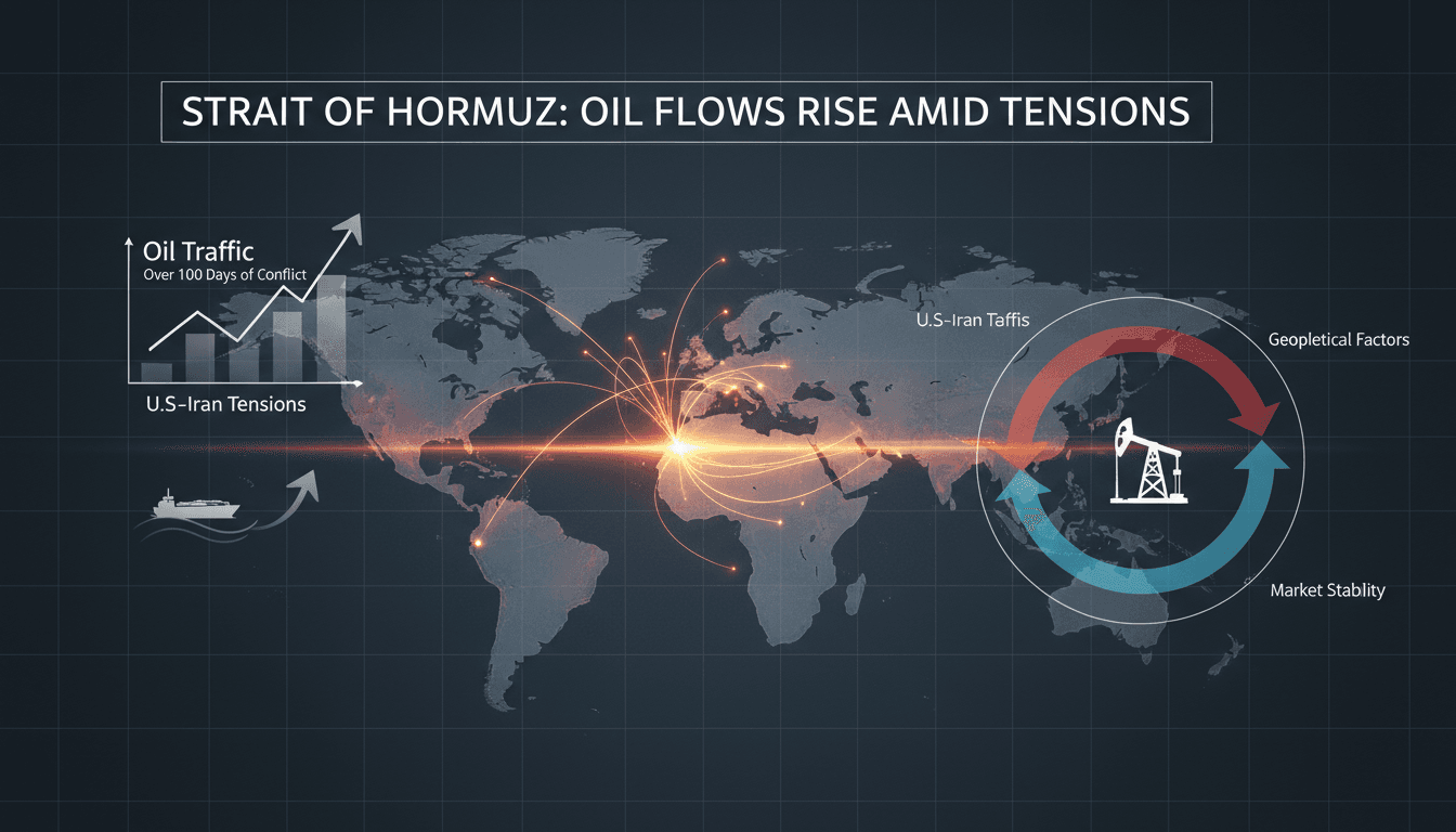 Oil tankers navigating the Strait of Hormuz amidst geopolitical tensions.
