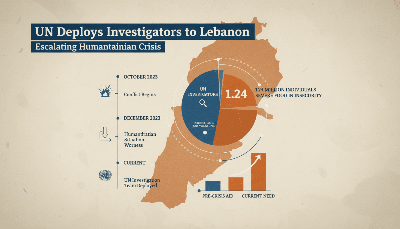 UN investigators assessing the humanitarian crisis in Lebanon.