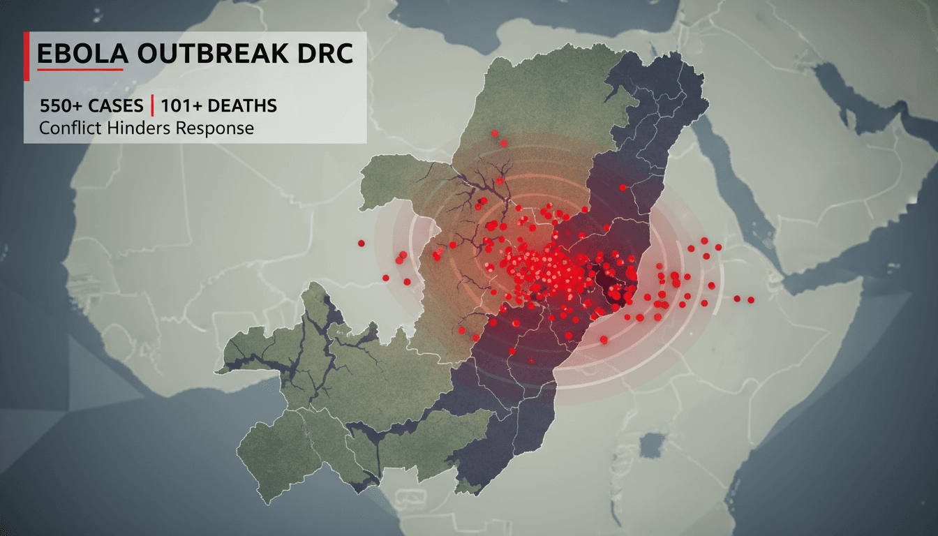 Ebola outbreak in DRC escalates with over 550 confirmed cases and 101 deaths