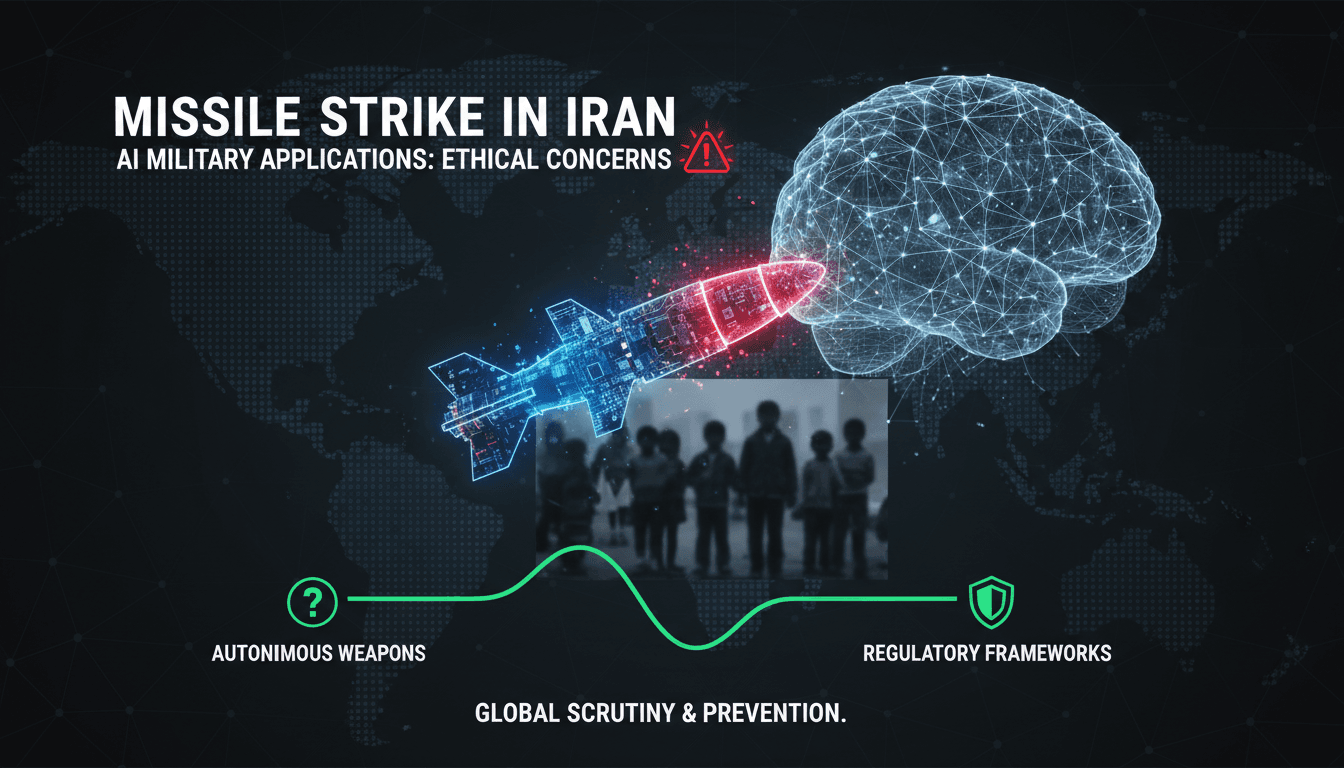A somber image reflecting the impact of AI in military operations and ethical considerations.
