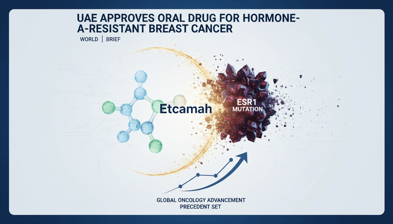 Approval of Etcamah, the first oral drug for hormone-resistant breast cancer in the UAE.