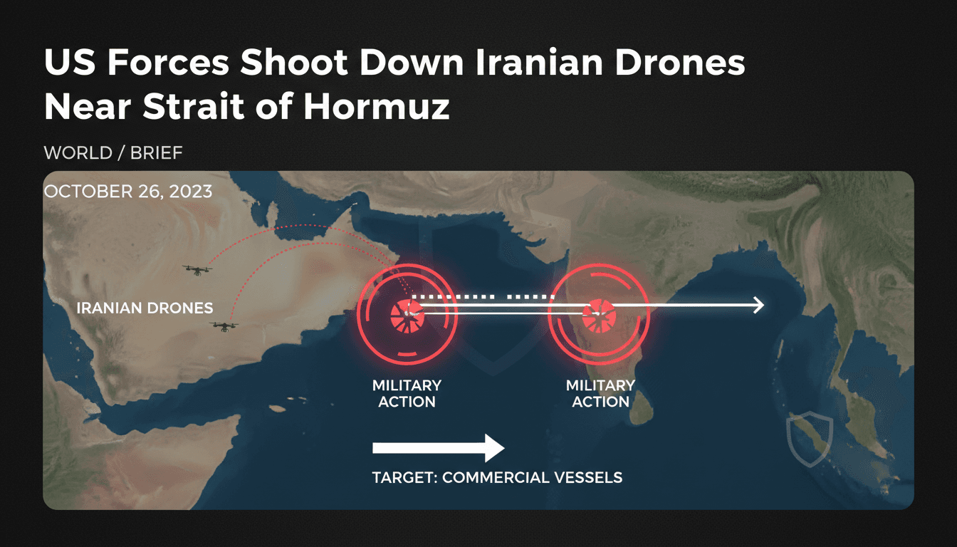 US forces intercept Iranian drones near the Strait of Hormuz