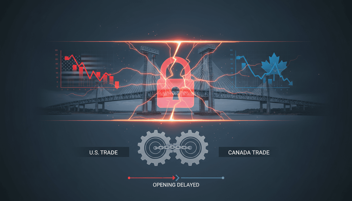 Gordie Howe International Bridge under construction with trade symbols