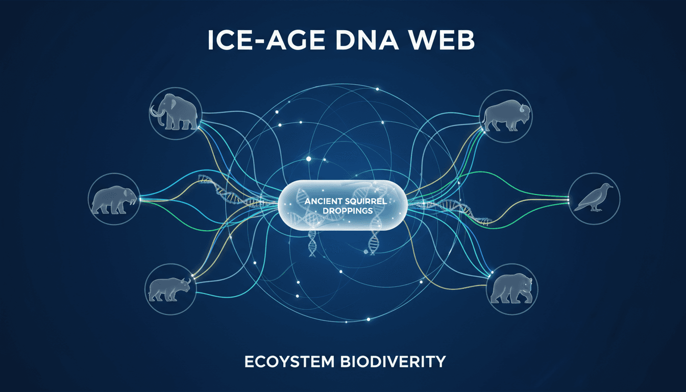 Analysis of ancient squirrel droppings revealing ice-age DNA