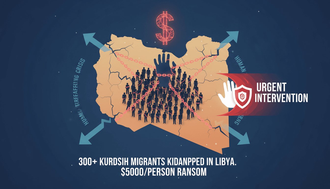 Over 300 Kurdish migrants kidnapped in Libya amid human trafficking crisis