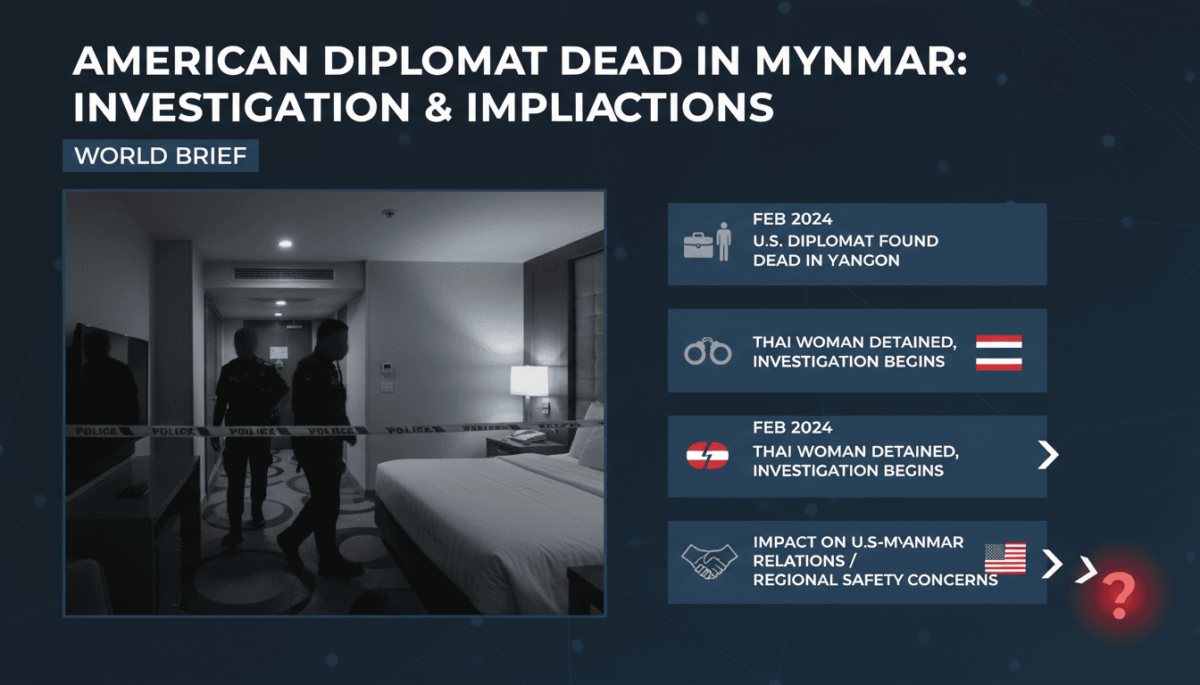 American diplomat found dead in Myanmar prompting investigation