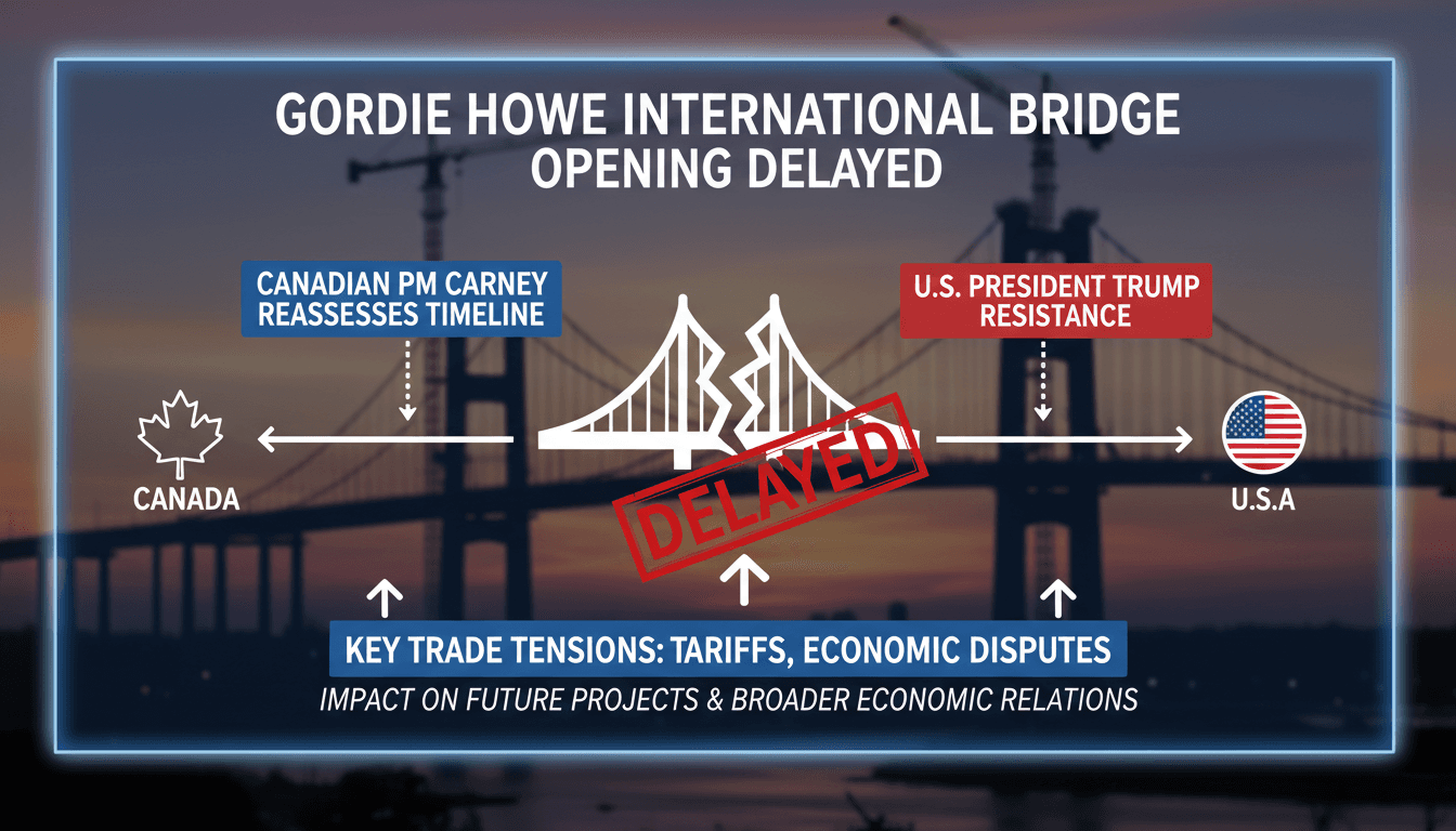 Gordie Howe International Bridge opening delayed amid US-Canada trade tensions