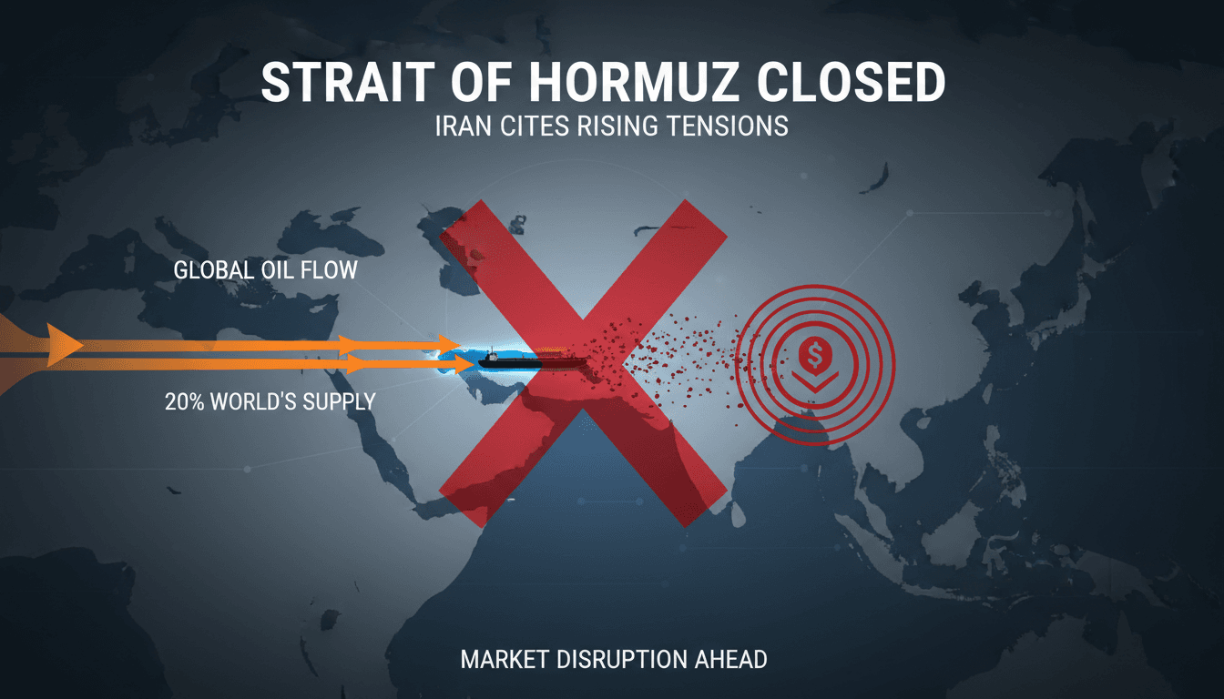 Iran Closes Strait of Hormuz to All Shipping Traffic Amid Rising Tensions