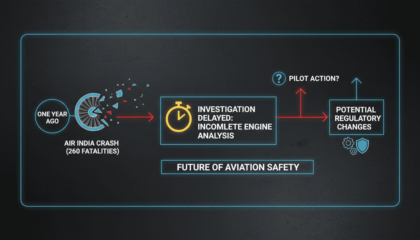 Air India crash investigation report delayed due to incomplete engine analysis