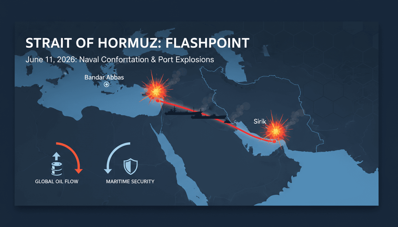 Explosions in Iranian Ports Amid Naval Confrontation with Unauthorized Oil Tanker
