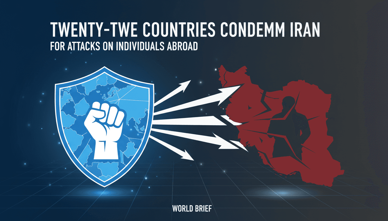 Twenty-two countries condemn Iran for attacks on individuals abroad