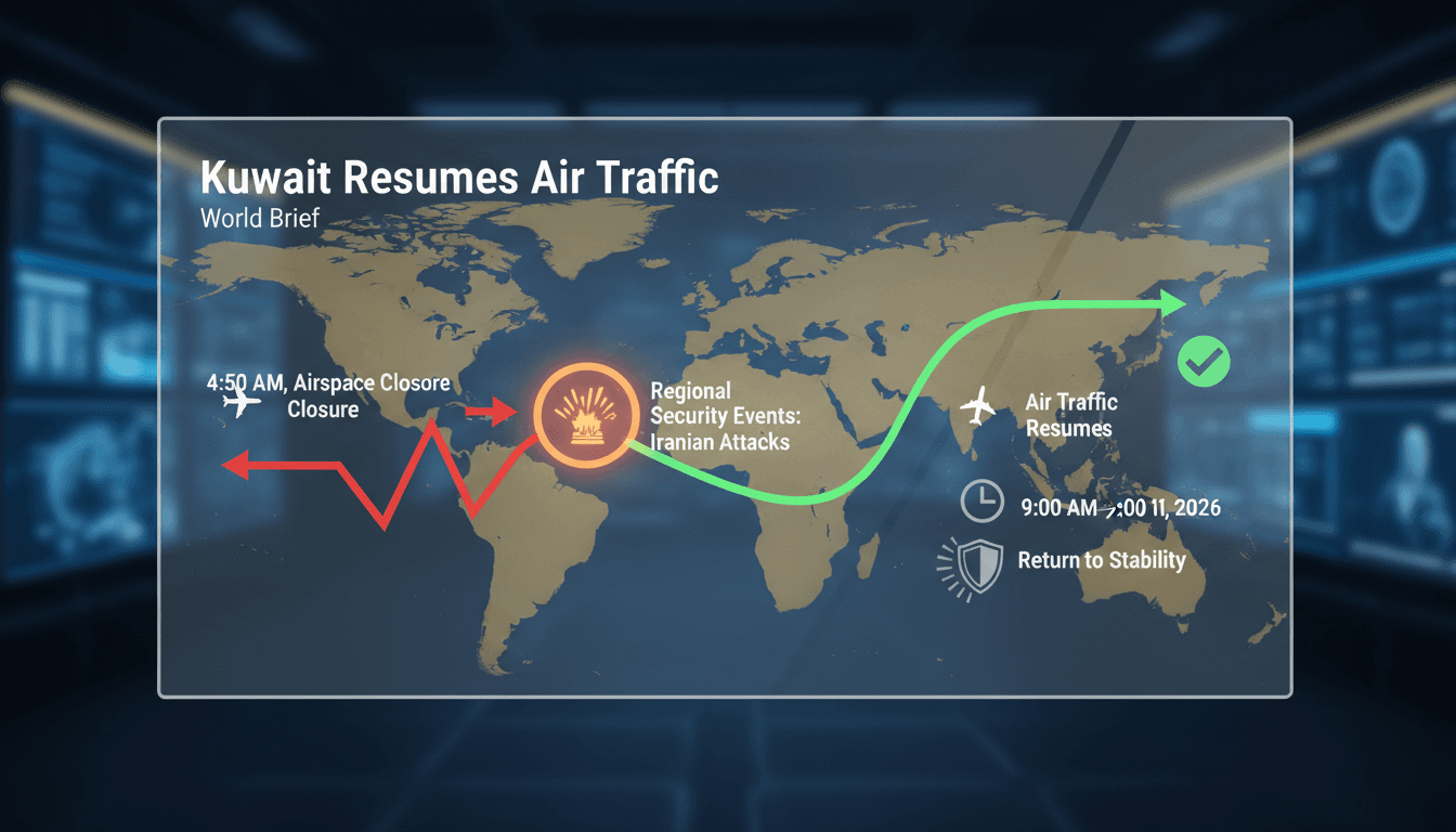 Kuwait resumes air traffic after temporary closure due to regional tensions