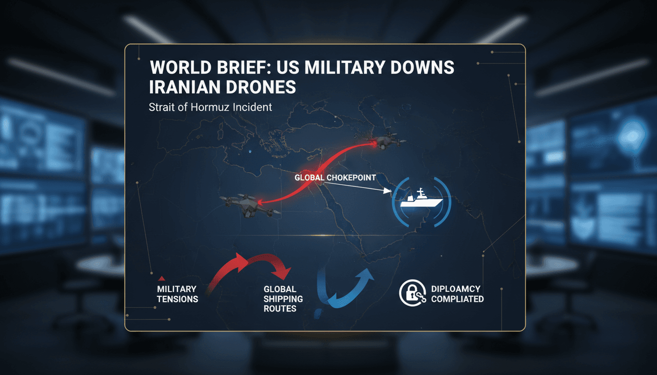 US military downs Iranian drones targeting commercial vessels