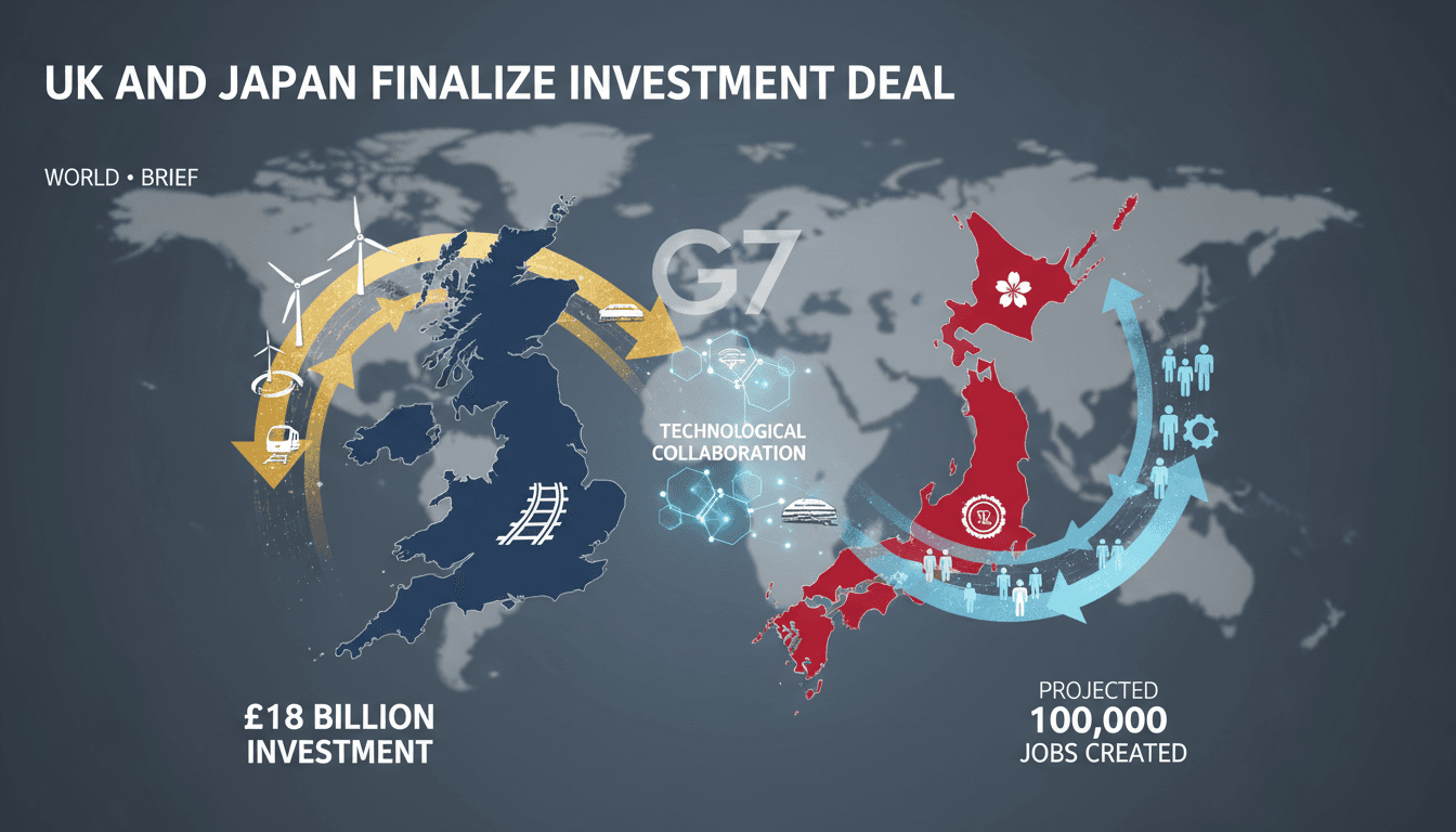 UK and Japan finalize £18 billion investment deal to boost infrastructure and renewable energy
