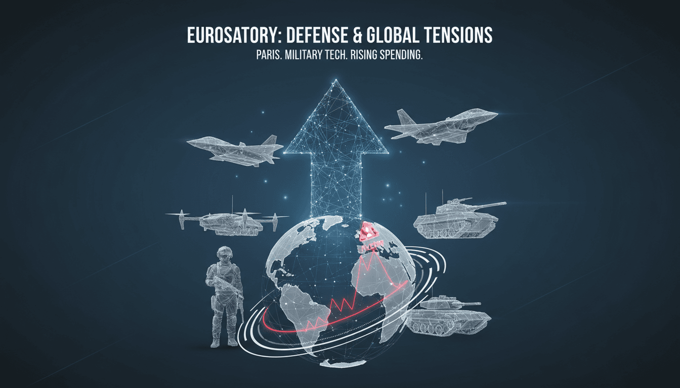 Eurosatory defense exhibition showcasing military technology in Paris.