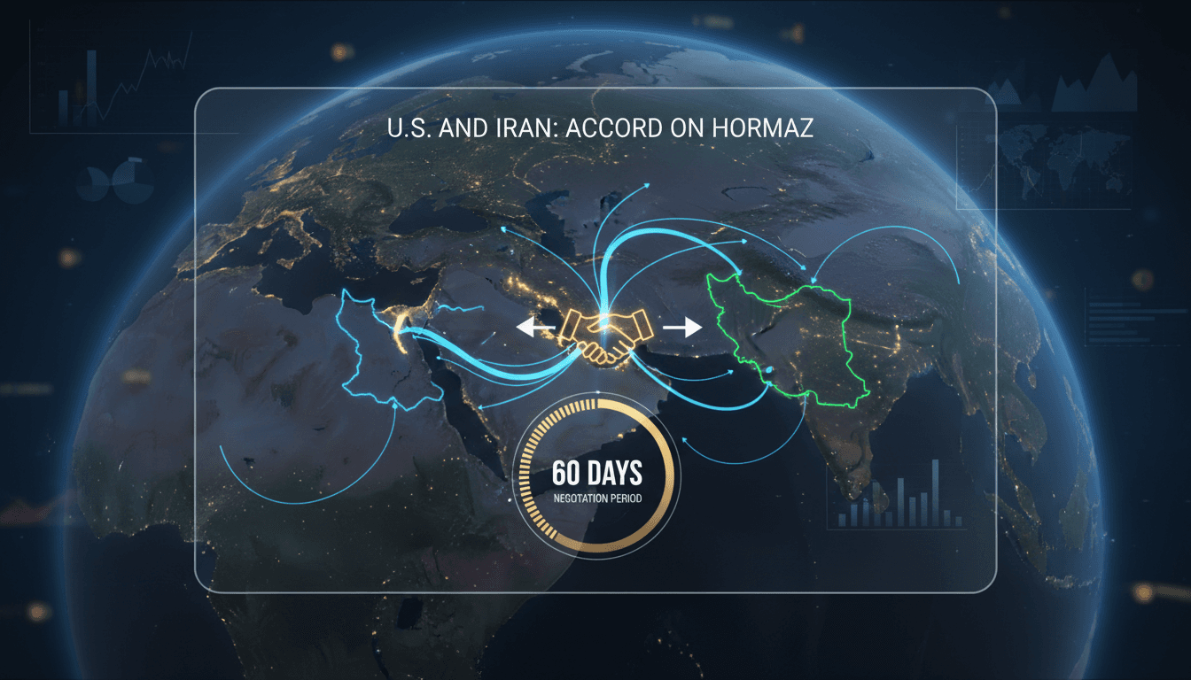 Map highlighting the Strait of Hormuz and its importance to oil trade