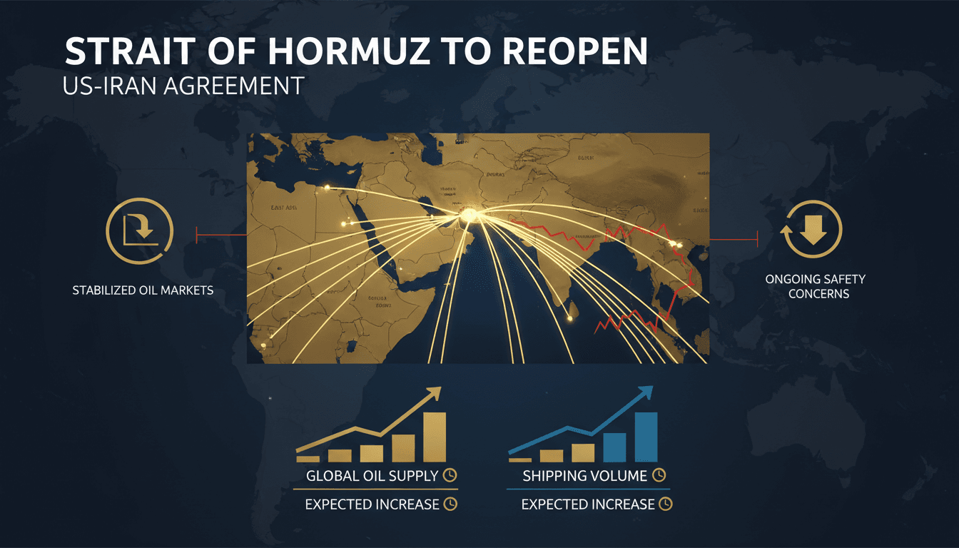Map of the Strait of Hormuz showing oil shipping routes and export points.