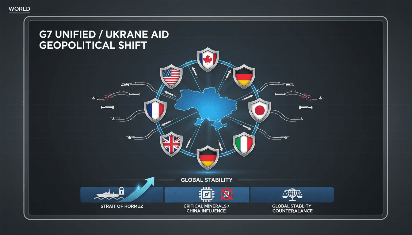 G7 leaders discussing military support for Ukraine at the summit.