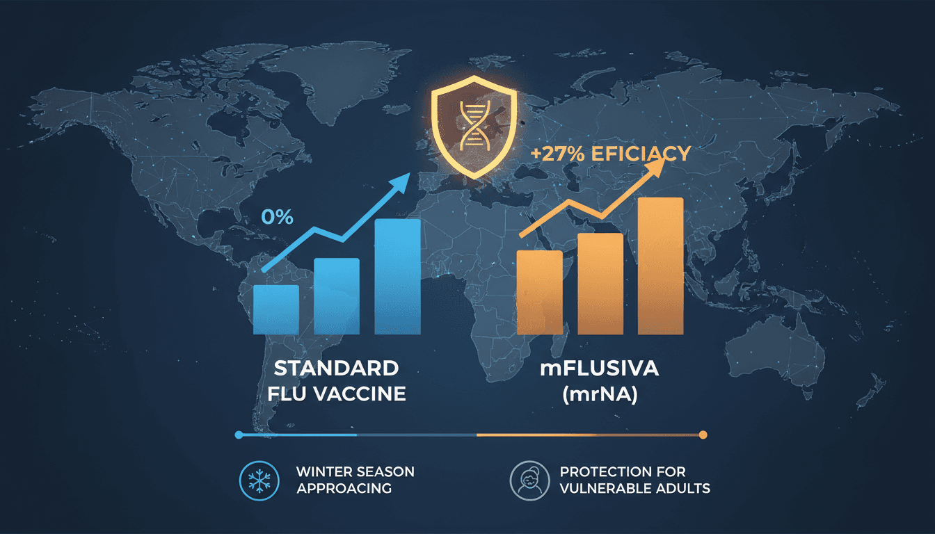 Moderna's mFlusiva flu vaccine under FDA review for approval.