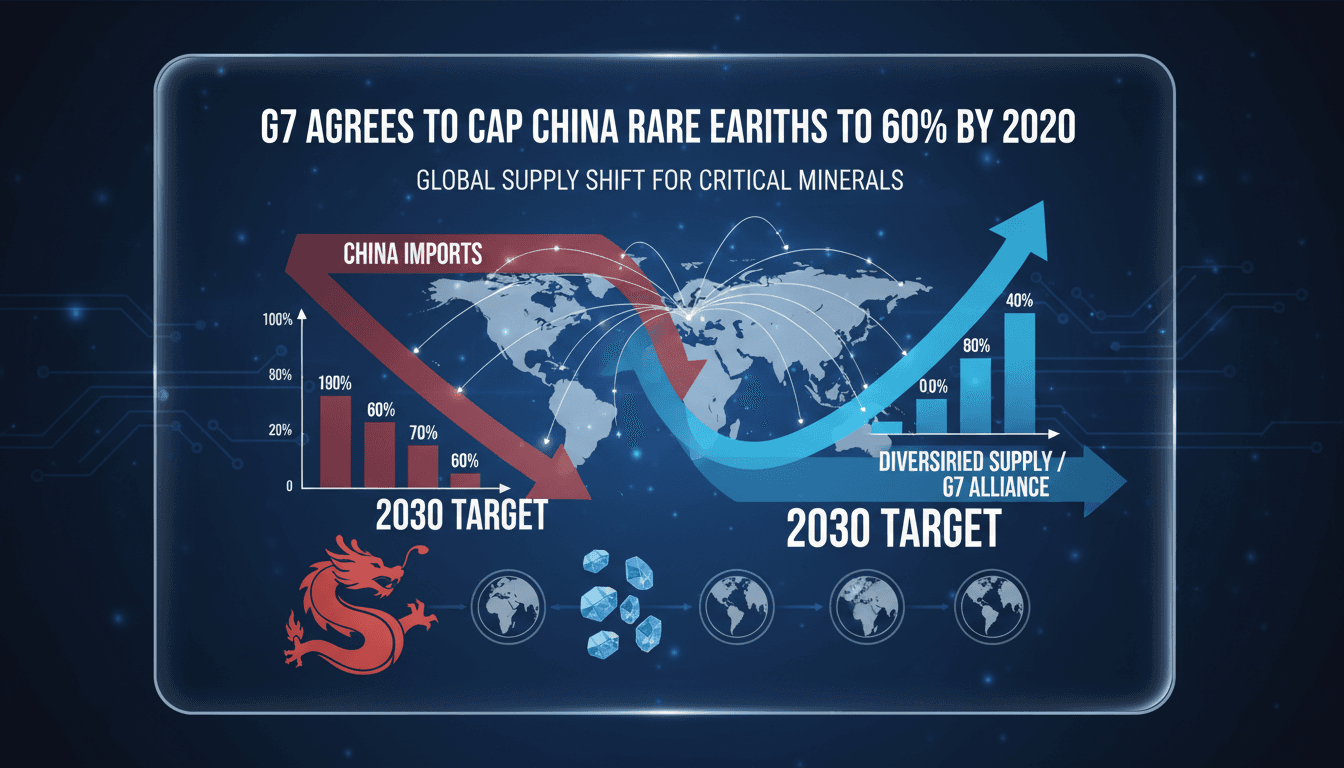 G7 leaders discussing rare earth mineral import strategies