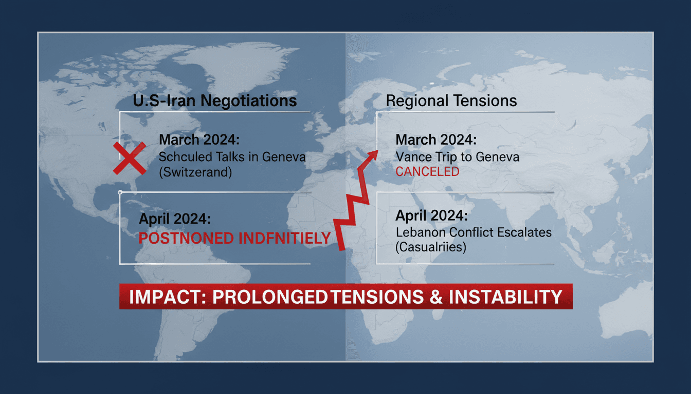 U.S.-Iran negotiations postponed due to Lebanon tensions
