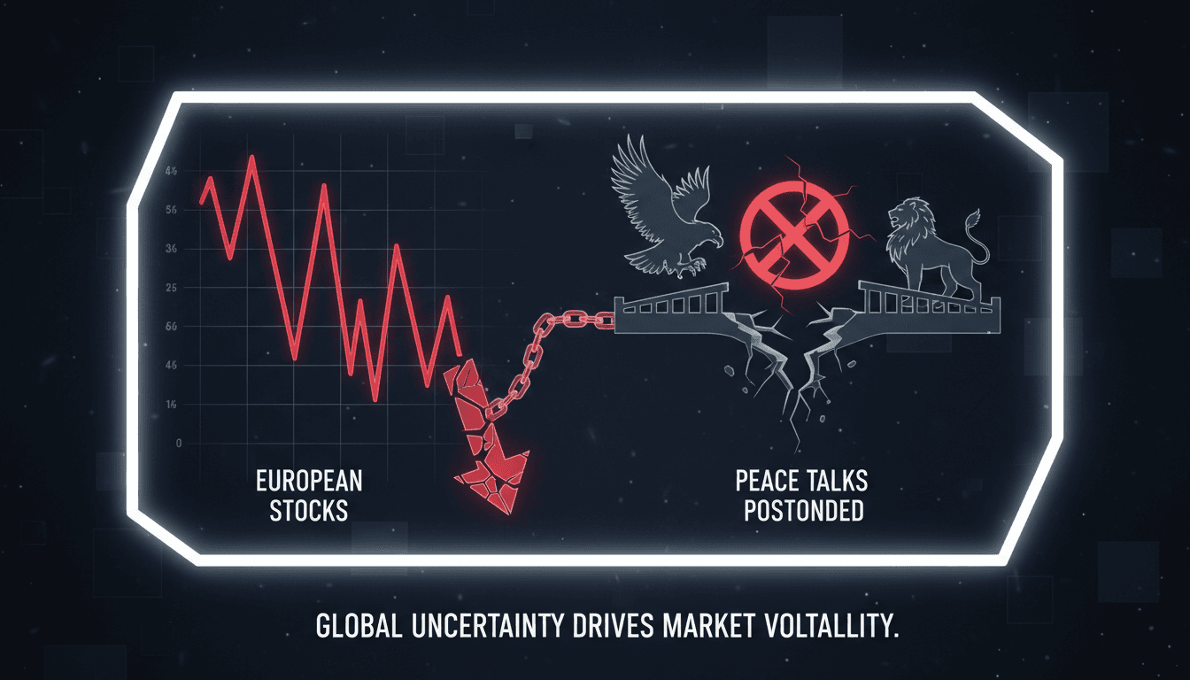 European stock market decline following US-Iran peace talks postponement