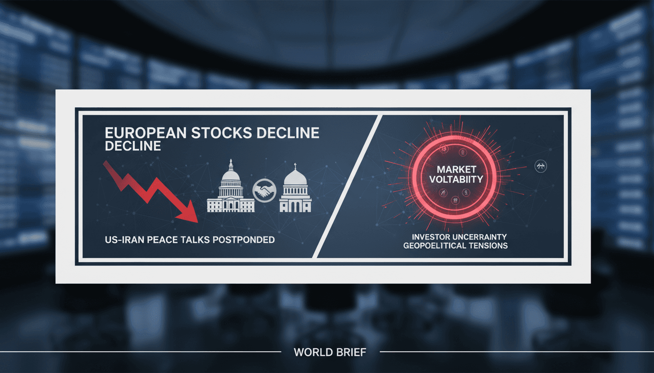 European stocks decline as US-Iran peace talks are postponed
