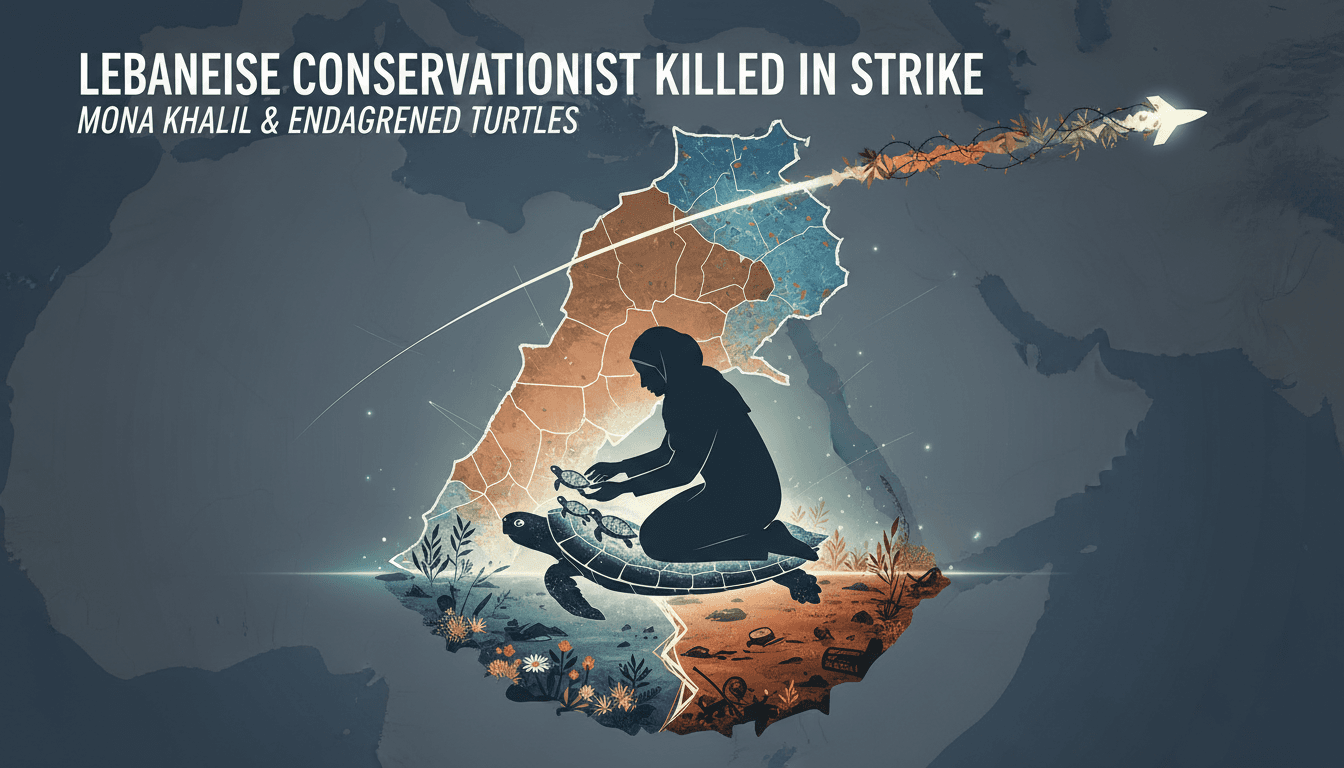 Mona Khalil, a dedicated turtle conservationist, tragically killed in an Israeli strike.