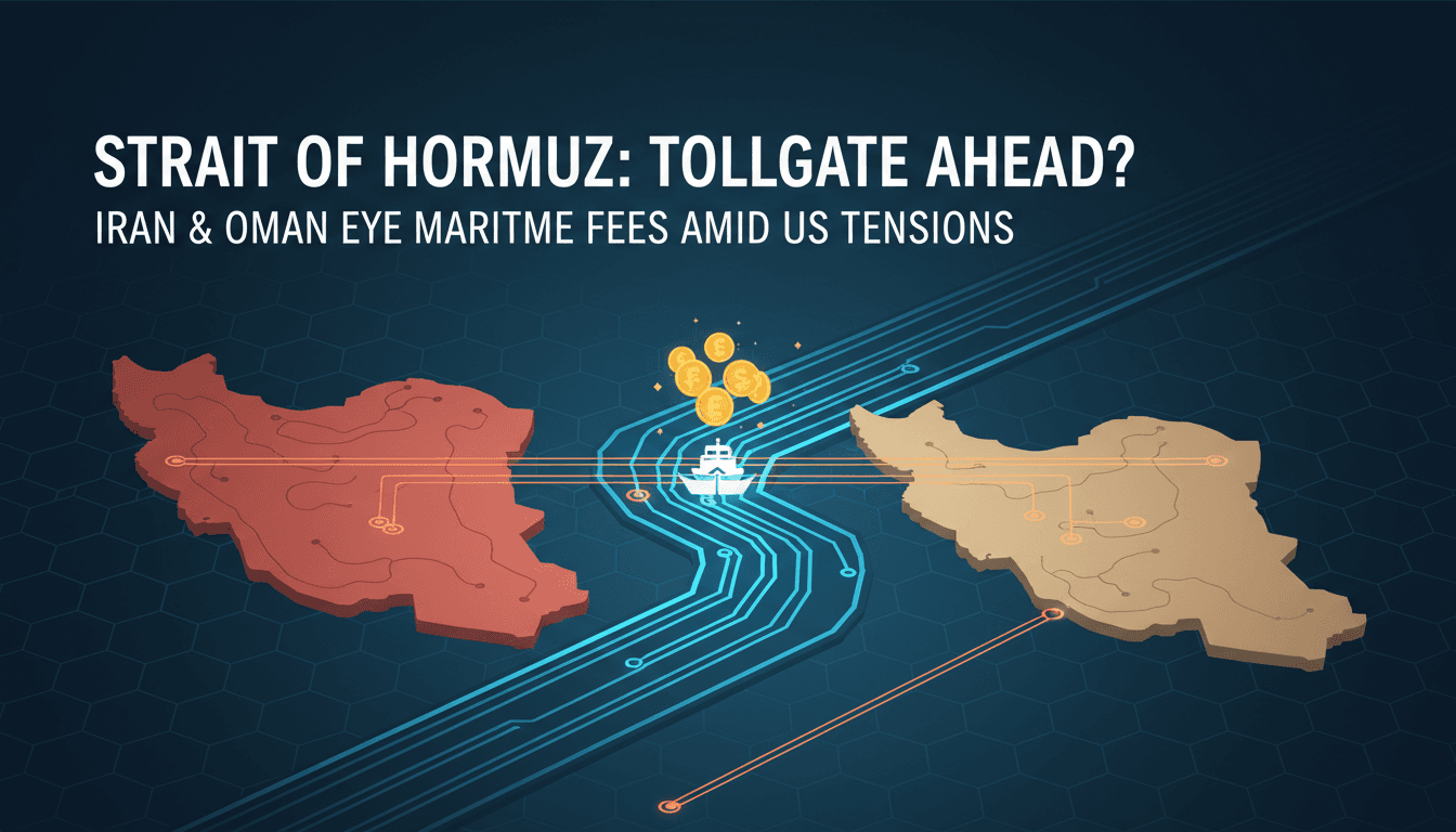 Map highlighting the Strait of Hormuz and maritime routes.