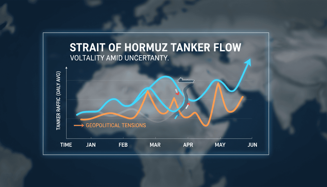 Increased tanker traffic through the Strait of Hormuz amid ongoing geopolitical tensions