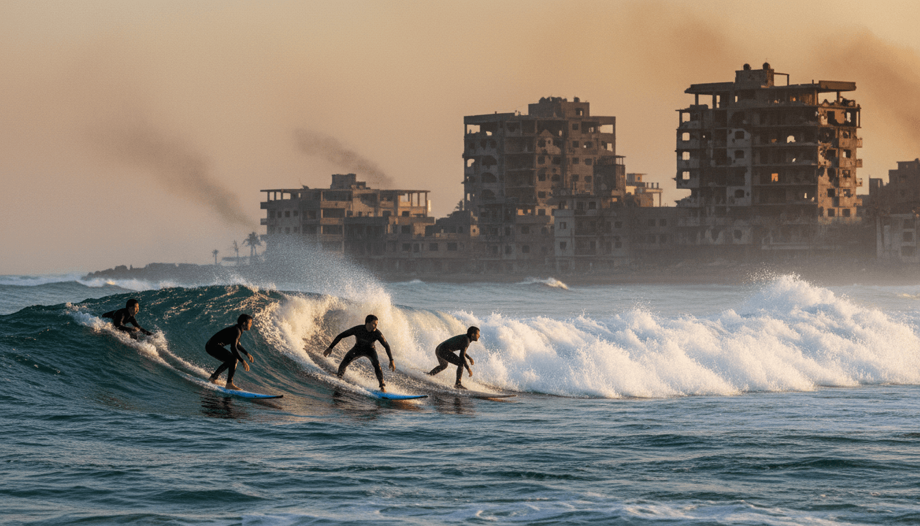 Gazan surfers continue to ride waves amid ongoing conflict