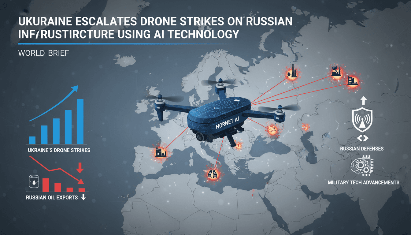 Ukraine escalates drone strikes on Russian infrastructure using AI technology