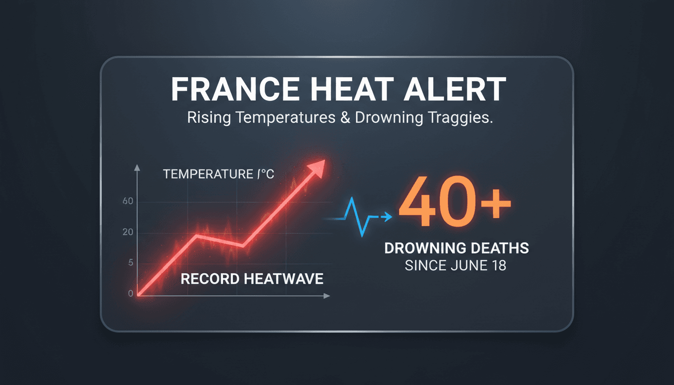France faces record heatwave prompting health alert and rising drowning deaths