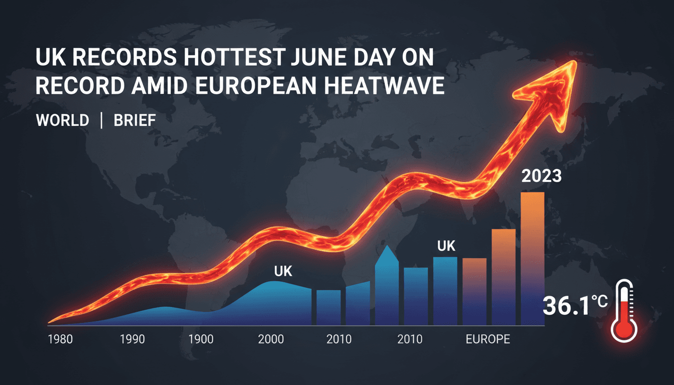 UK Records Hottest June Day on Record Amid European Heatwave