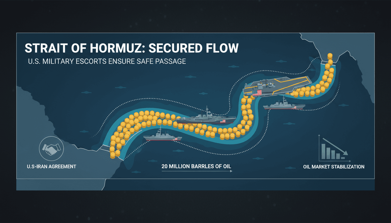 20 million barrels of oil transit the Strait of Hormuz amid U.S. military escorts