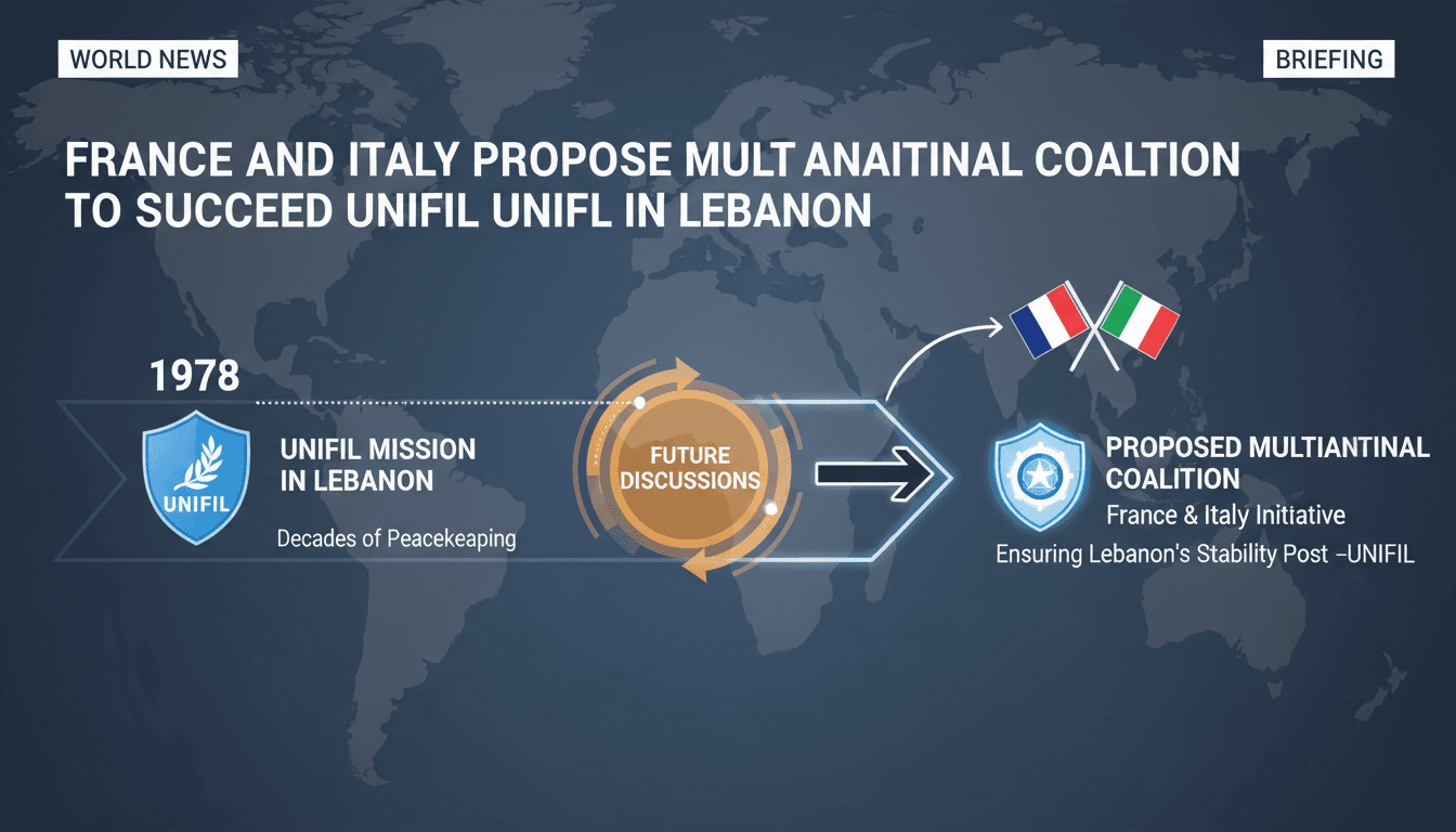 France and Italy propose multinational coalition to succeed UNIFIL in Lebanon