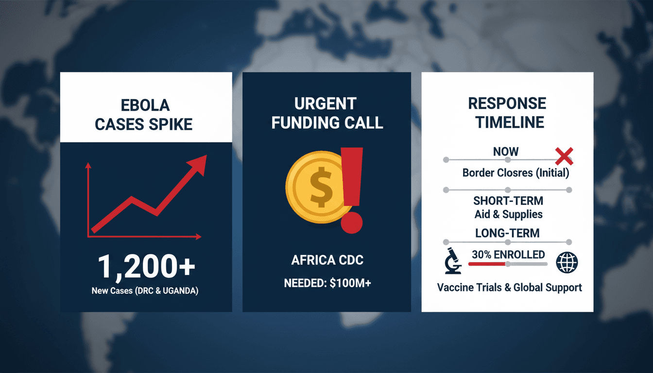 Africa CDC calls for urgent funding to address Ebola outbreak in DRC and Uganda.